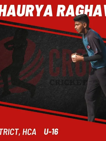 Shaurya Raghav, who trained at our academy, representing the HCA district at the U-16 level.