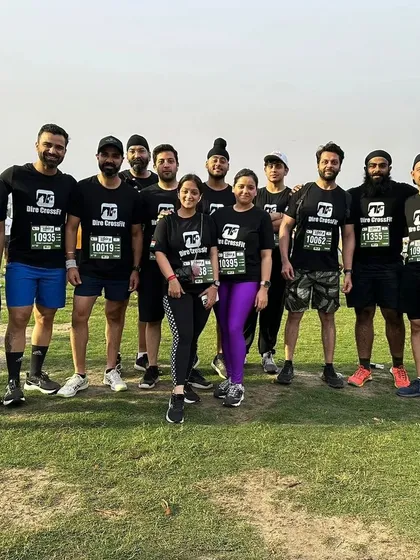 Our team from Dire CrossFit ready to take on a 10km run. It is inspiring to see so many members show up and push their boundaries together.