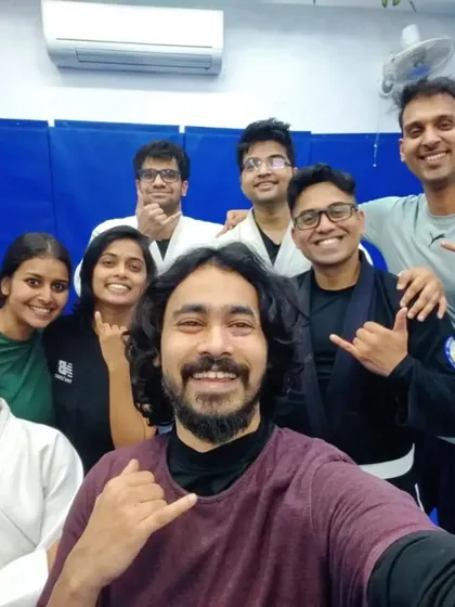 A happy group selfie that radiates the positive and encouraging atmosphere of our school.