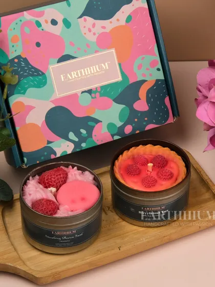 The dessert tin candle set, beautifully packaged and ready to bring a smile to someone's face.