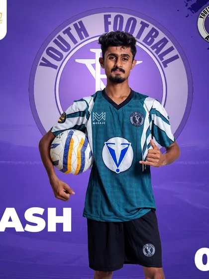 Meet Yash, one of our key players for the Borivali Football Championship League, proudly wearing our green and white away kit.