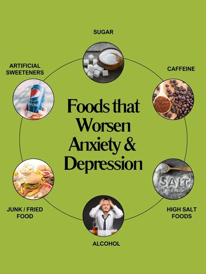 Did you know your diet could be the reason for anxiety and low energy? This series shows which foods can worsen anxiety, like sugar and caffeine, and which foods can boost mental wellbeing, like whole grains, leafy greens, and nuts.