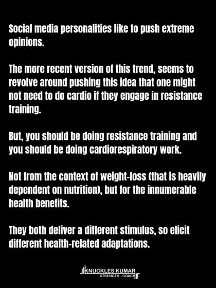 Is strength training better than cardio? That's the wrong question. Both deliver different stimuli and elicit different, yet equally important, health benefits. A combination of both is the most effective approach for overall health, performance, and reducing cardiovascular disease risk.