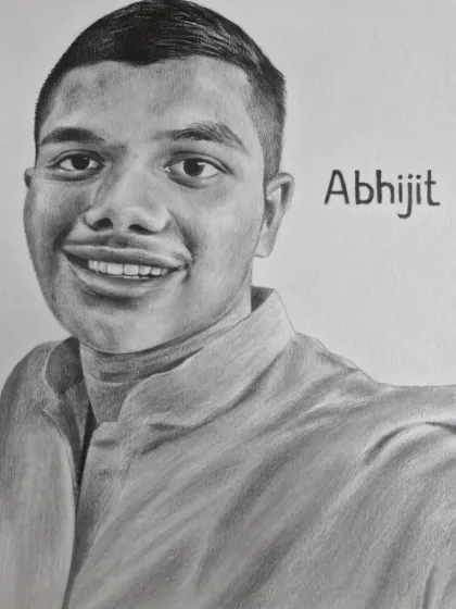 The second close-up from the "Best Friends" sketch. Creating a double portrait means paying equal attention to both subjects to reflect their unique personalities and their shared bond.