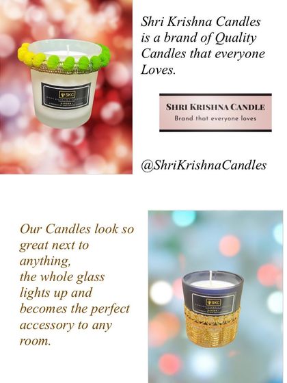 This image highlights how my candles look great in any setting. The glass lights up completely when the candle is burning, creating a beautiful glow that enhances your room's decor.