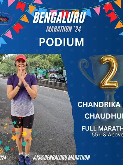 This is what pure determination looks like. I am incredibly proud of Chandrika Roy Chaudhary, who secured a podium finish in the 55+ age category. It proves that with structured training, age is truly just a number.