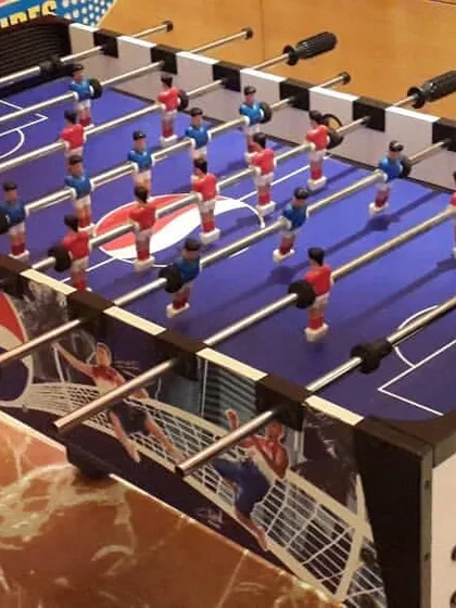 Our foosball table rental is always a crowd-pleaser. It's a perfect addition for guests who enjoy a bit of friendly competition and works well for both indoor and outdoor events.