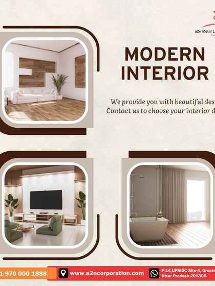 This graphic illustrates the variety of modern interior styles we provide. We can design your living room, TV area, and even bathrooms to create beautiful, functional spaces that reflect your personal taste.