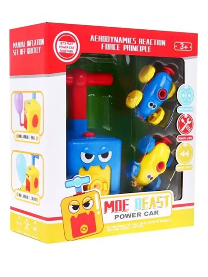 This aerodynamics power car is a cool science based toy for curious kids. It uses a balloon pump to launch the cars, teaching a simple physics principle in a fun way.