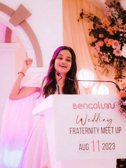 Feeling the energy from the stage at the Bengaluru Wedding Fraternity Meet Up. It was a fantastic event for networking and collaboration.