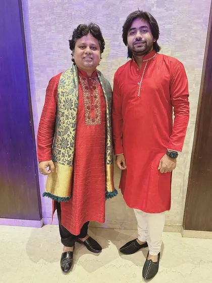 Dressed in red for a performance with my musical colleagues. We believe in creating a visually appealing experience in addition to a musical one.