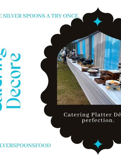 A look at the full buffet line for the Barnyard-themed party. The long table is filled with a variety of dishes to ensure there's something for everyone.