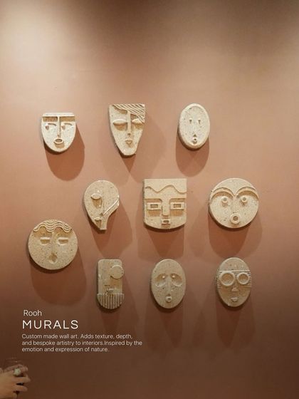 These custom-made Rooh Murals add texture, depth, and bespoke artistry to interiors. Inspired by the emotion and expression of nature, each face has a soul of its own, turning a simple wall into a gallery of feeling.