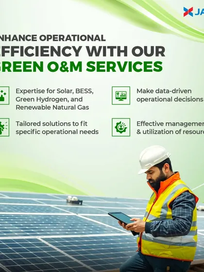 Our Green O&M (Operations & Maintenance) services ensure that your renewable energy assets perform at their peak. We offer expert, data-driven management for solar, BESS, and green hydrogen facilities, maximizing efficiency and resource utilization while minimizing environmental impact.