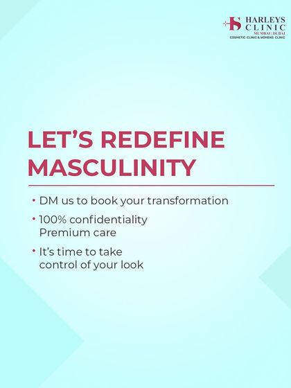 This graphic is a call to action to redefine masculinity on your own terms. Taking control of your look is an empowering step, and I offer premium care with 100% confidentiality for all my patients seeking cosmetic procedures.