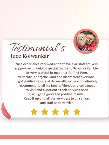 A supportive staff and a positive environment are just as important as the treatment itself. We are grateful for clients like Jucee who recognize the hard work of our team and recommend our services to their friends and family.