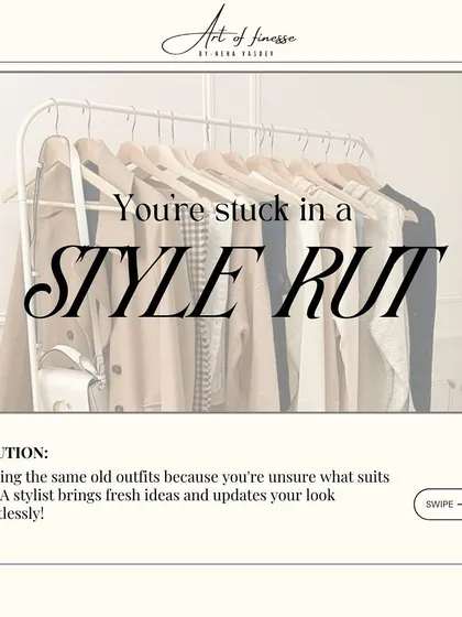Are you stuck in a style rut? This is one of the biggest signs you might need a personal stylist. I can bring fresh ideas and update your look effortlessly.