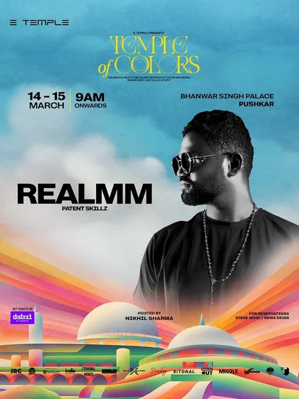 Another copy of the 'Temple of Colors' poster, a gig I was very excited about.