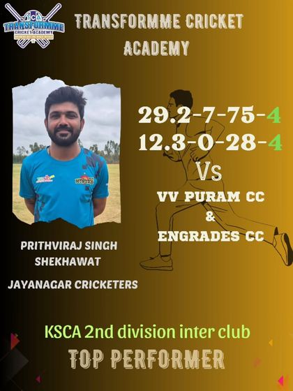 Transform Cricket Academy - Advanced Competitive Cricket Training Pathway to the Pros: KSCA League & Beyond photo 3