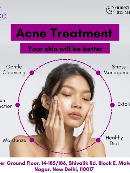 A holistic approach to managing acne involves both professional treatments and a consistent home care routine. We guide you on all aspects, from gentle cleansing to sun protection.