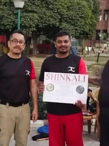 A proud moment for a student earning his next level in SHINKALI. These achievements are a testament to their hard work and commitment.