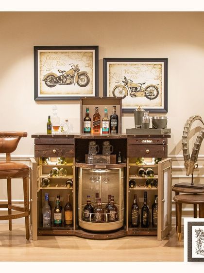 Country Villa Decor - Automated & Hidden Bar Cabinets Statement Console Bars photo 6