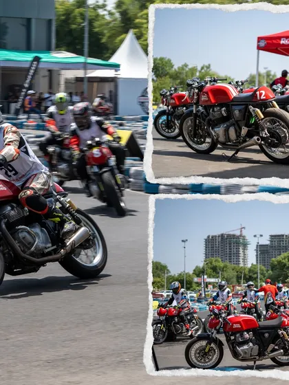 A collage of the bikes and racing action at the Ahmedabad Zonal Selection.