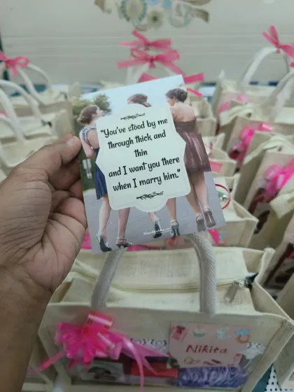 A heartfelt message card included in my bridesmaid hampers, because you need your girls by your side when you marry him.