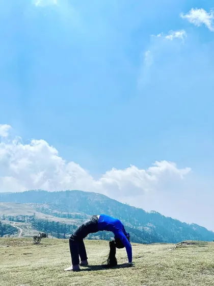 Another Wheel Pose in the mountains. I believe that if the mind is intensely eager, anything can be accomplished. This trek and practice was a reminder of how we can move beyond our comfort zones.