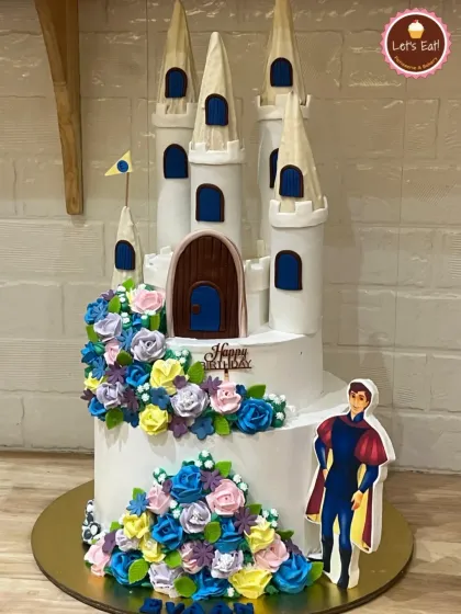 For a true fairytale birthday, I built this enchanting castle cake. The towering turrets and delicate buttercream flowers are all handcrafted to bring a little magic to the party. It’s a completely edible fantasy world for a special prince or princess.