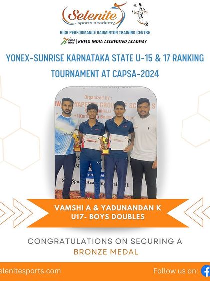 Selenite Sports - High Performance Badminton Training Our Champions' Podium Finishes photo 73