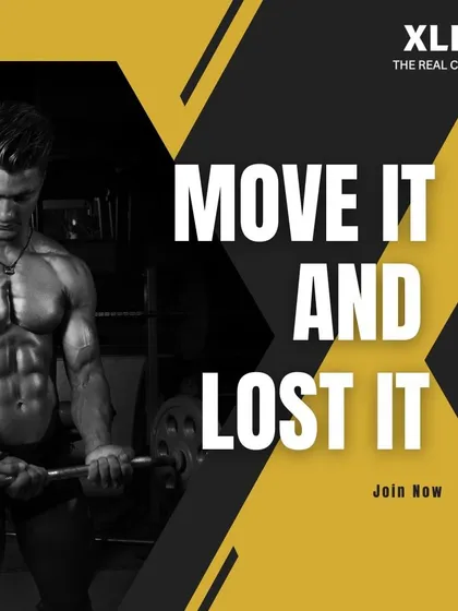 Move It and Lose It. A motivational graphic encouraging action for weight loss.