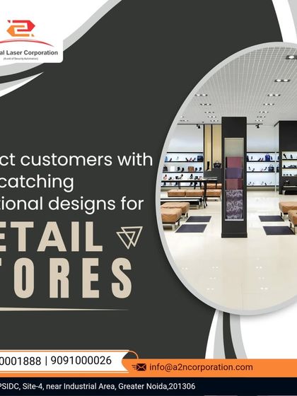 An eye-catching and functional design for a retail shoe store. The minimalist layout, with clean display shelves and strategic lighting, is designed to attract customers and enhance the shopping experience.