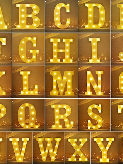 You can personalize your event with these large, light-up marquee letters. I can spell out the baby's name, 'BABY', or any other word to create a bright and attractive focal point for your party decor.