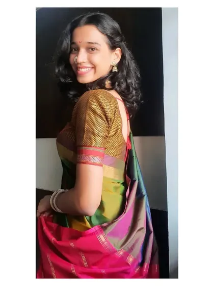A happy moment captured during Dussehra. I believe that celebrating our culture enriches our lives and provides a strong foundation for our children.