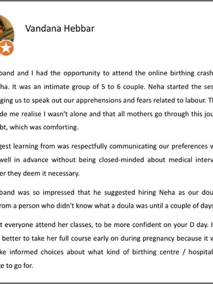 Neha Misra - Childbirth Education & Preparation Our Birth Stories photo 16