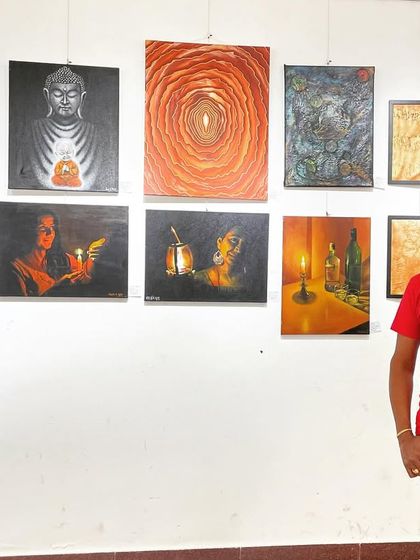 Another photo from the Rangoli Metro Art exhibition.