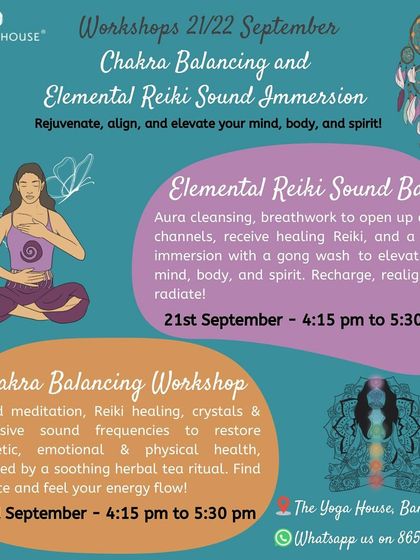 This weekend, I am hosting two transformative energy healing workshops. The Elemental Reiki Sound Bath includes aura cleansing and breathwork, while the Chakra Balancing Workshop uses guided meditation, crystals, and sound frequencies to restore your energy flow.