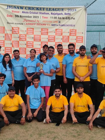 The entire Jigsaw Law family together after the cricket league. These events are a great way to unwind and connect outside the office.