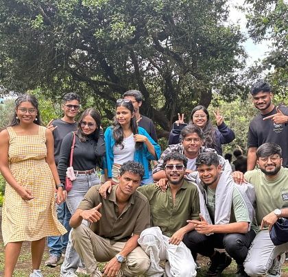A candid group moment during our Kodaikanal tour. We explore places like Coaker's Walk and Pillar Rocks.