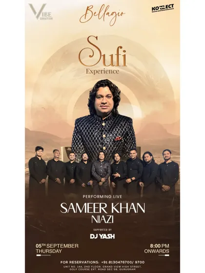 This poster is from our 'Sufi Experience' show at Bellagio in Gurugram. We were supported by DJ Yash to keep the energy going all night.