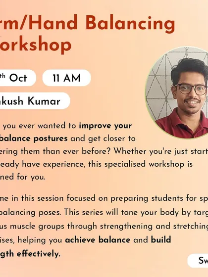We love helping you explore what your body is capable of. This is an invitation to our Arm and Hand Balancing workshop, designed for all levels to build strength, improve balance, and safely master challenging poses like Bakasana. These workshops are a great way to deepen your practice.