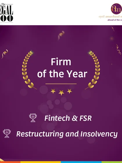 We are honored to be named 'Firm of the Year' for Restructuring and Insolvency by The Legal 500 India Awards. This recognition validates our position as a market leader in providing strategic solutions for businesses facing financial challenges.