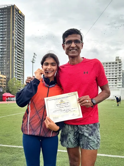 Celebrating Aadhrika's national bronze medal win with her family and our coaching team. It takes a village, and we're proud to be part of her journey.