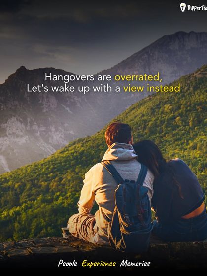 Hangovers are overrated. Let's wake up to a view like this instead. Tag the person you'd want to share this mountain morning with.