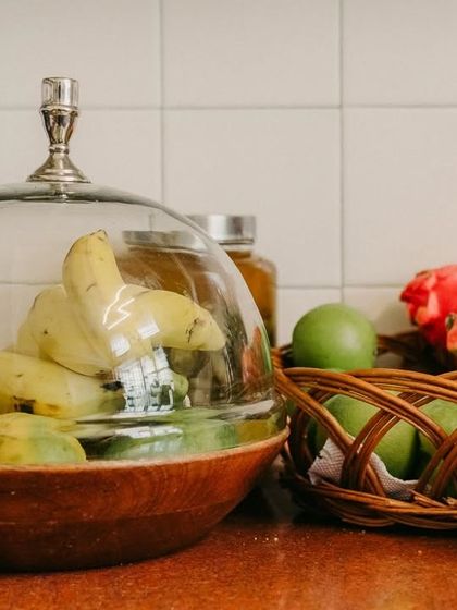 Fresh fruit is always on our counter. We believe in using natural, whole ingredients like bananas, dragonfruit, and limes to create our delicious and healthy dishes.