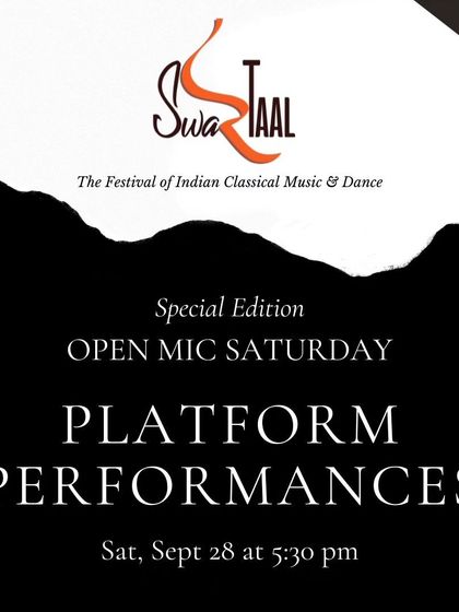 The poster for our special edition Open Mic Saturday: Platform Performances.