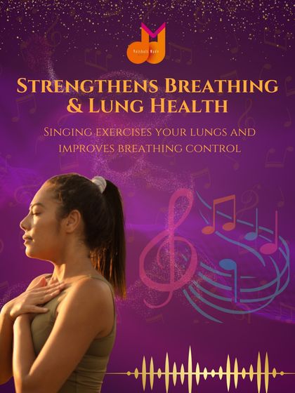 One of the physical benefits of singing is that it strengthens your breathing and lung health. The vocal exercises we do are a great workout for your lungs and improve your overall breath control.