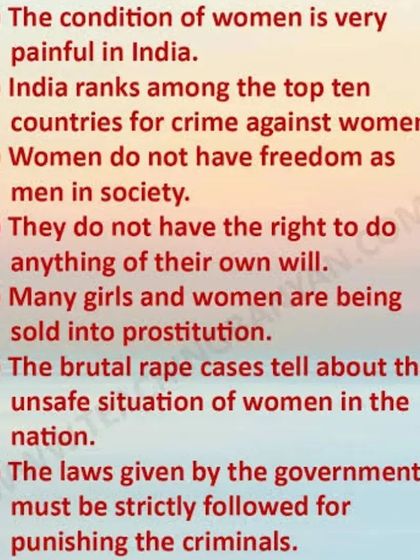 These points highlight the painful conditions women face in India. My mission is to use the law to challenge this reality and enforce the strict punishments required for crimes against women.