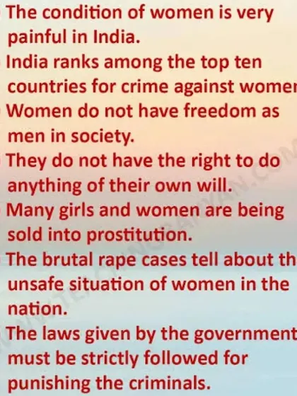 These points highlight the painful conditions women face in India. My mission is to use the law to challenge this reality and enforce the strict punishments required for crimes against women.